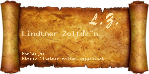 Lindtner Zoltán névjegykártya
